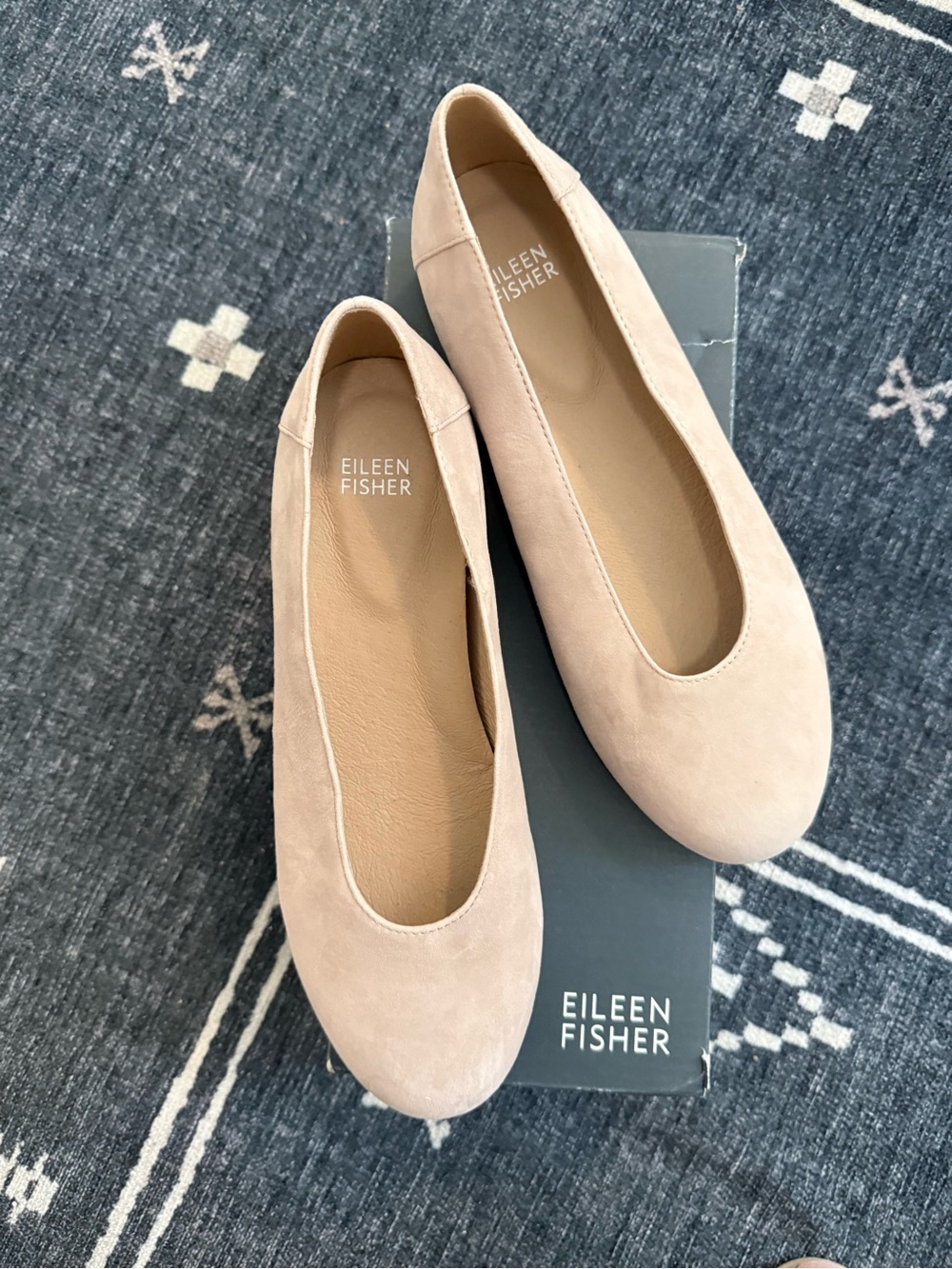Eileen Fisher Women's Suede Ballet Flats in Color Earth | 7M | New in Box